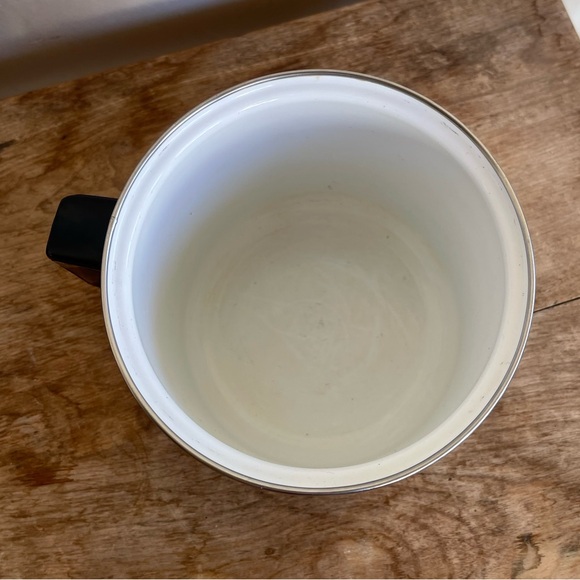 SAN IGNACIO Vintage 70’s MCM Enamelware Open 1 Qt Sauce Pot w/Handle Nantucket - Picture 7 of 9